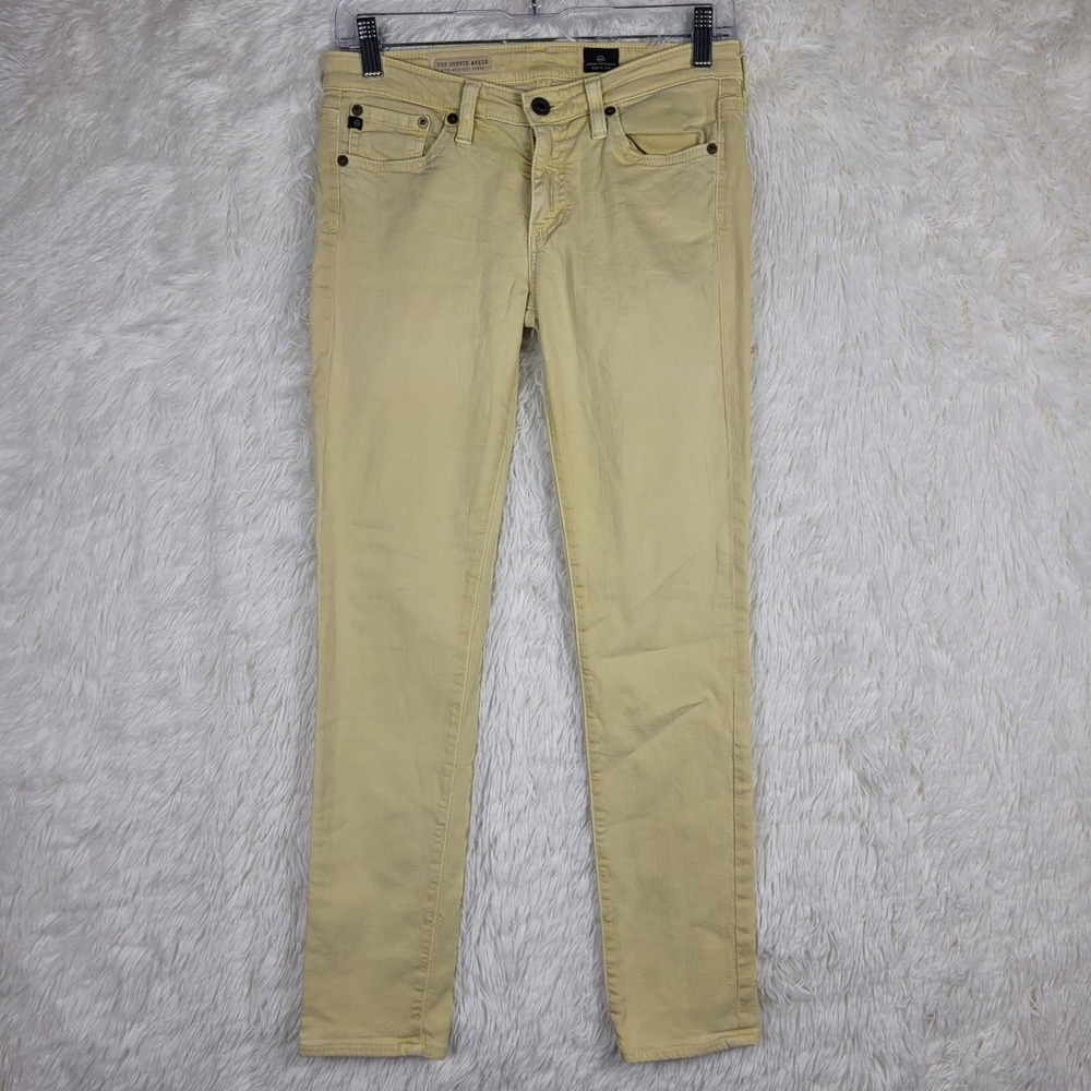 AG Adriano Goldschmied Stevie Ankle Slim Straight Jeans Butter Yellow 26R